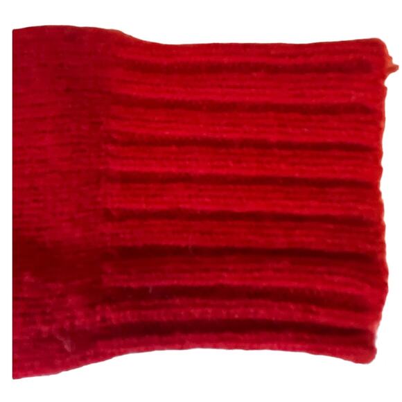 Vintage Northern Isles Red Women Size 34 S Wool Blend Turtleneck Pullover WPL - Picture 4 of 9